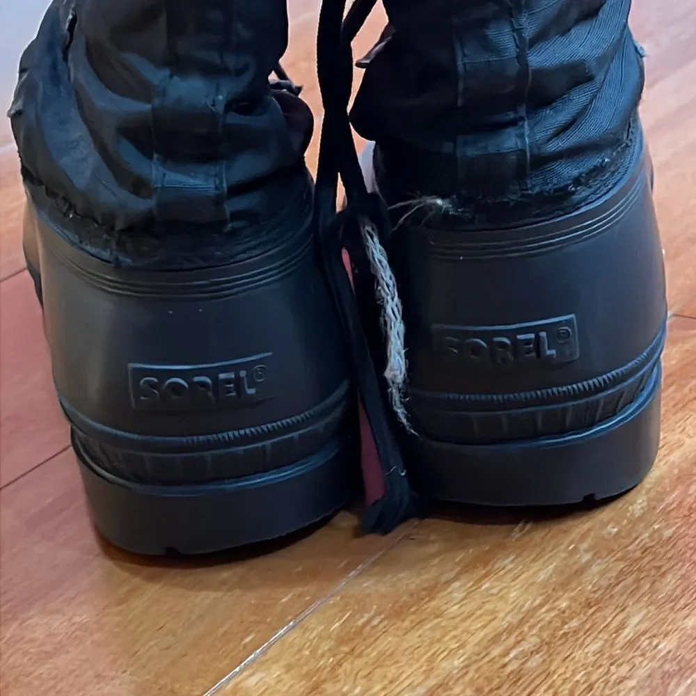 Sorel‎ Snowlion Winter Insulated Black Boots Women’s Size US 7